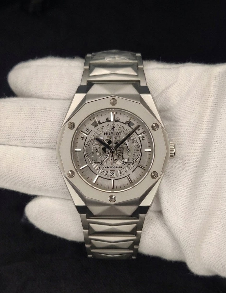 Luxury Hublot Style Skeleton Dial Men’s Watch – 4 Colors