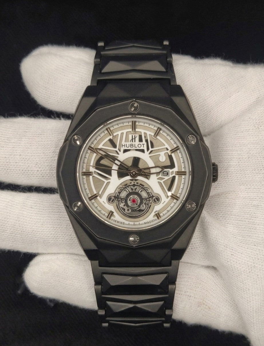 Luxury Hublot Style Skeleton Dial Men’s Watch – 4 Colors