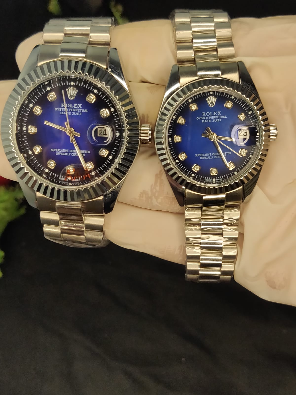 Luxury Rolex Style Couple Watches – Stainless Steel