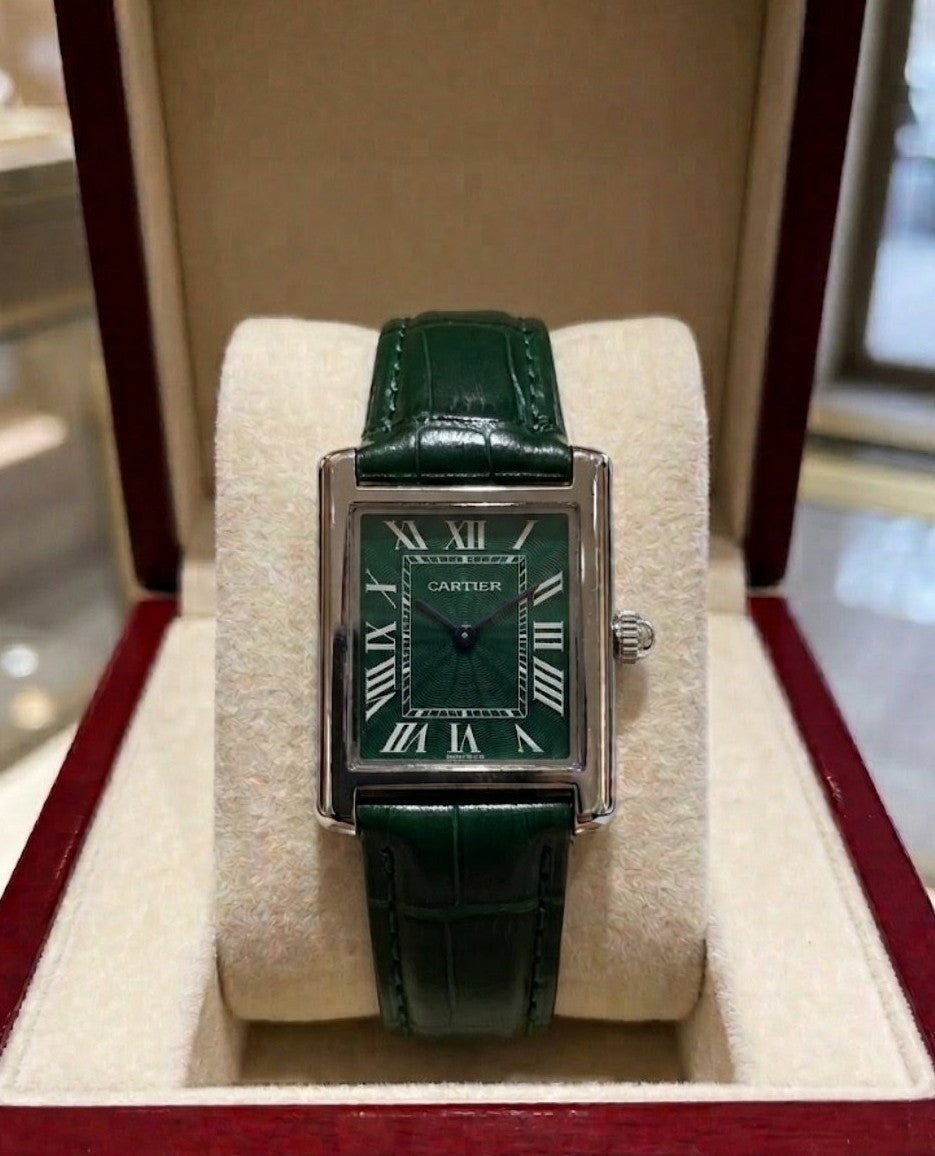 Luxury Rectangular Roman Numeral Leather Strap Watch – 3 Colors
