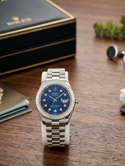 Classic Stainless Steel Wrist Watch– Red Dial