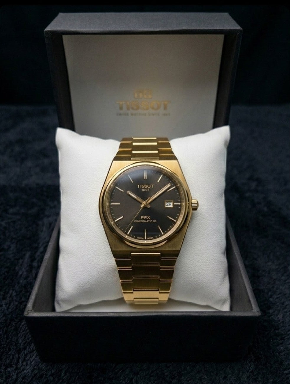 Tissot PRX Powermatic 80 Gold Tone Luxury Watch