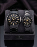 IRODD Black Couple Watch Set – Luxury Quartz Watches