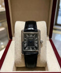 Luxury Rectangular Roman Numeral Leather Strap Watch – 3 Colors
