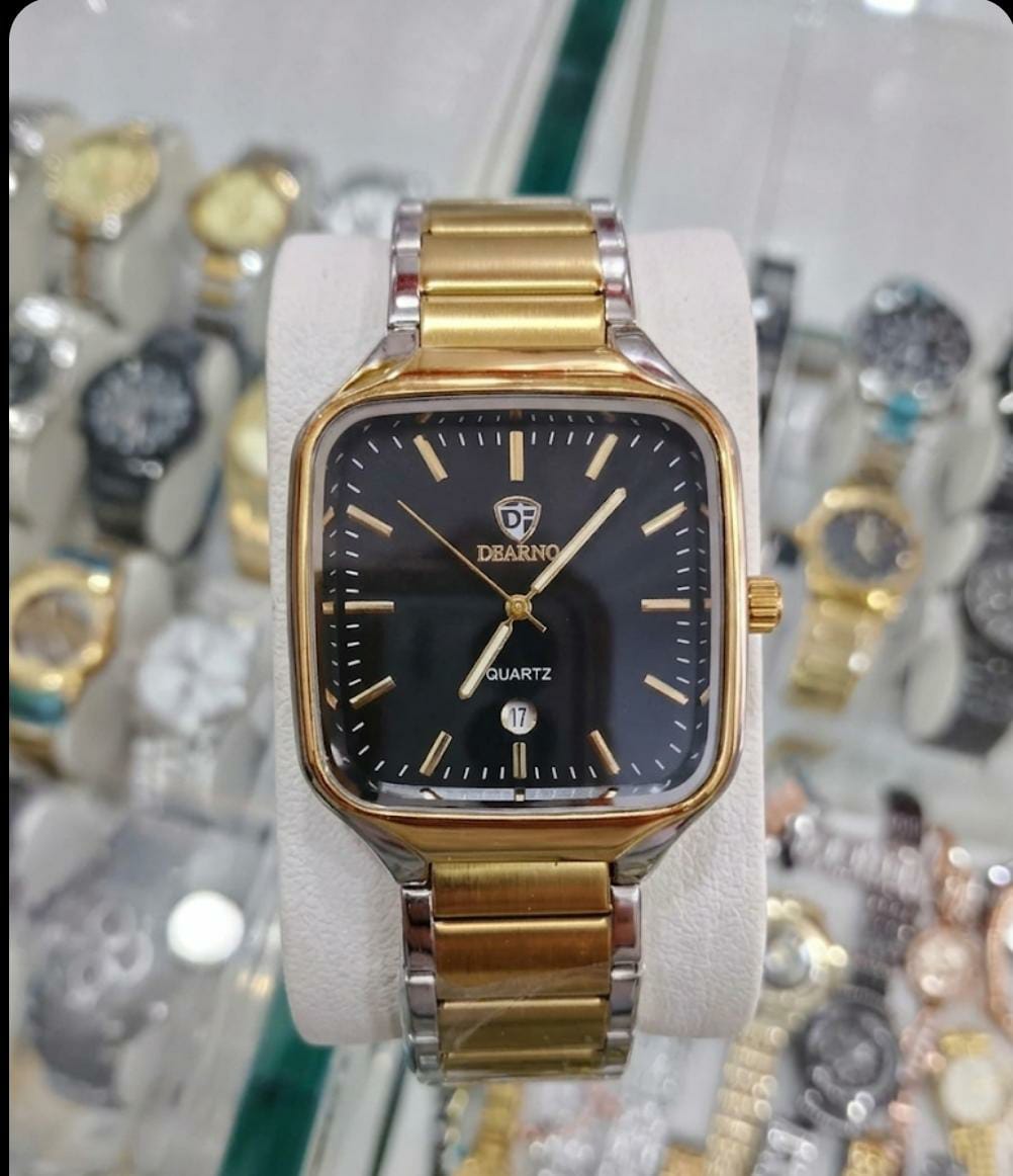 Men's Gold Square Analog Watch – Black Dial Men's Gold Square Analog Watch – White Dial Men's Rose Gold Square Analog Watch – Black Dial