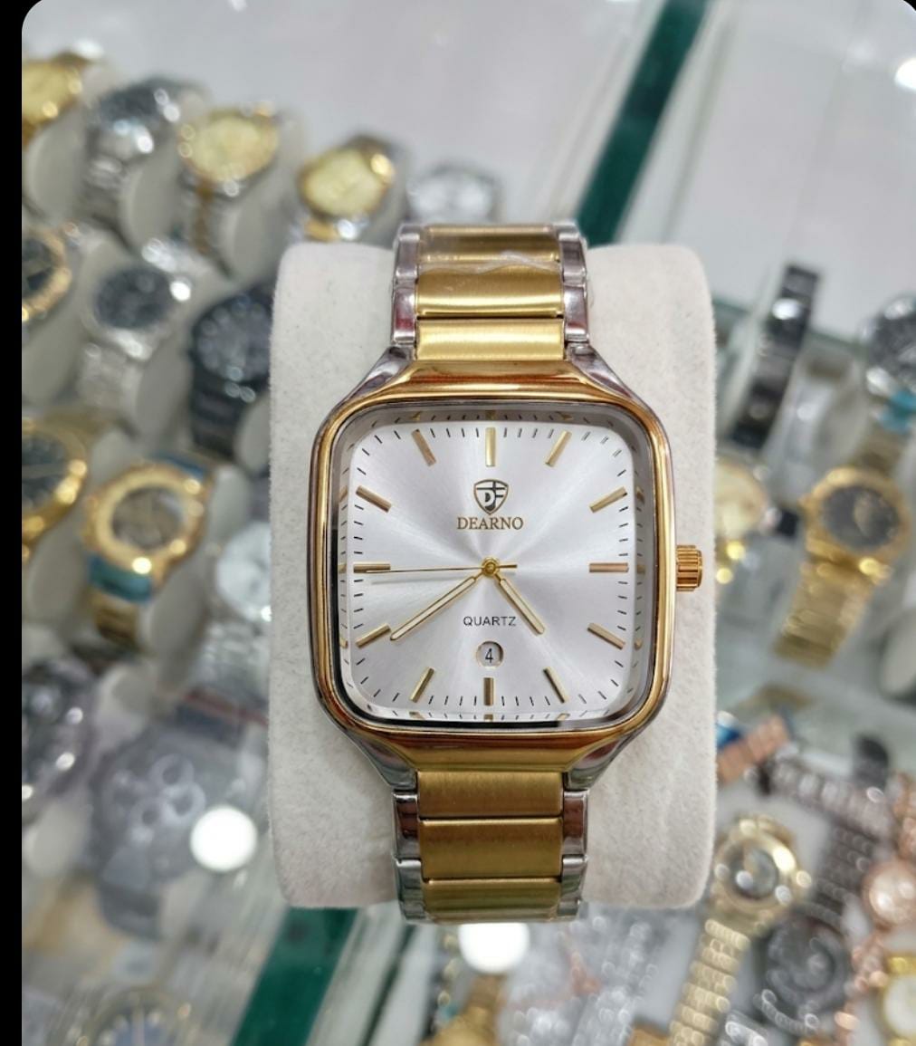 Men's Gold Square Analog Watch – Black Dial Men's Gold Square Analog Watch – White Dial Men's Rose Gold Square Analog Watch – Black Dial