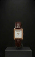AK Wrist Universe Point Square Dial Leather Strap Watch